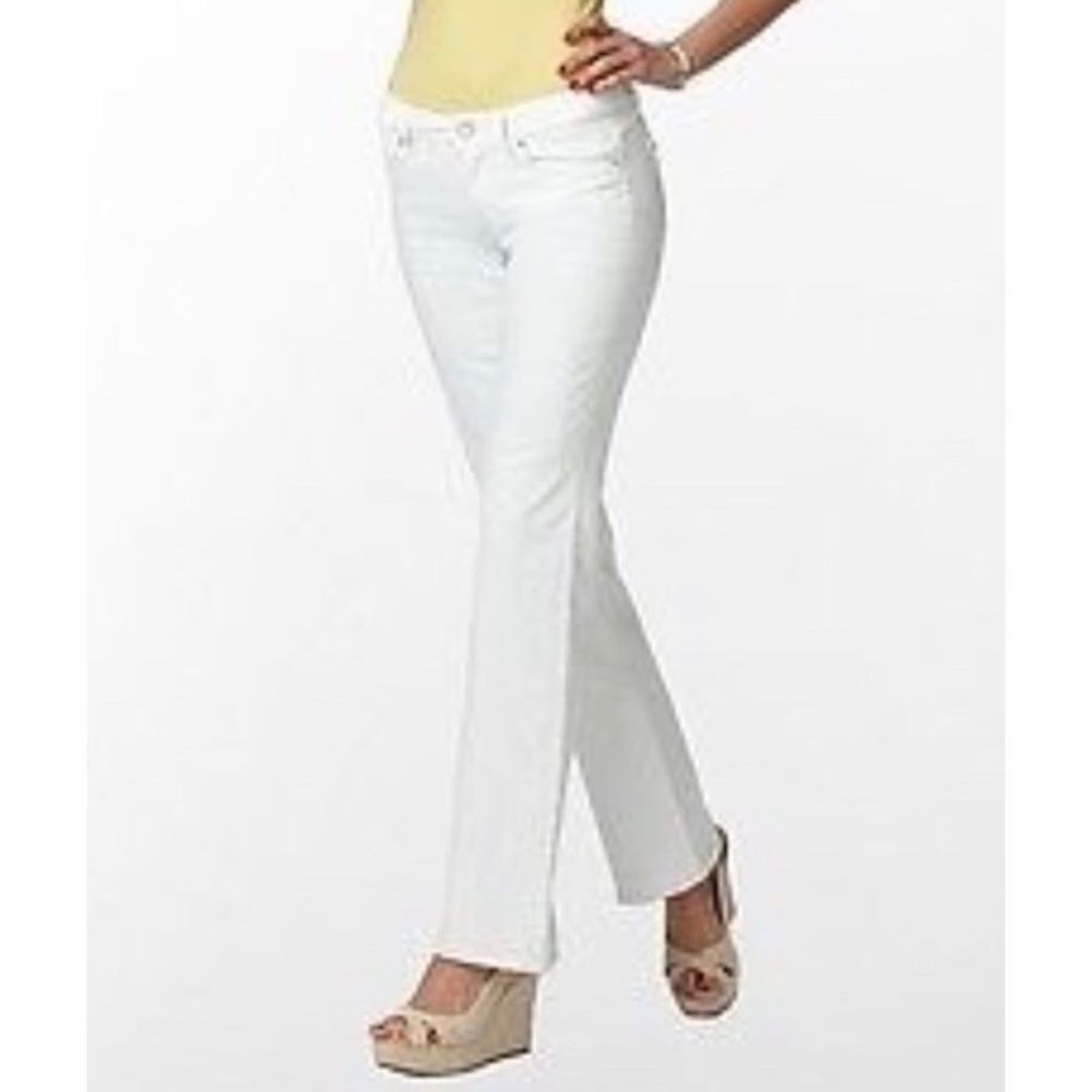 Lilly Pulitzer White Babe Bootcut Jeans Size 4 Style 26690 MSRP $148 - Picture 1 of 16